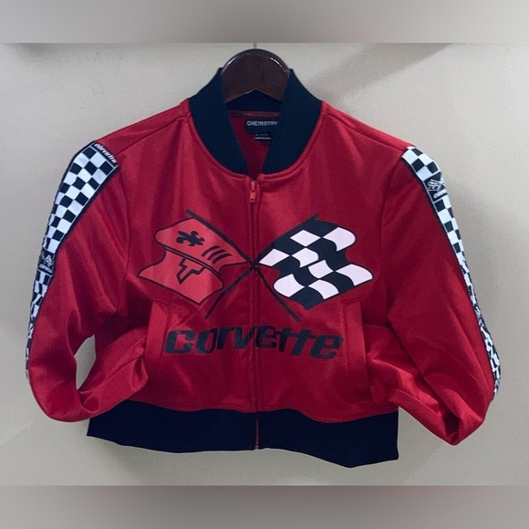 CHEMISTRY Red Corvette cropped jacket Size Small - Picture 2 of 6